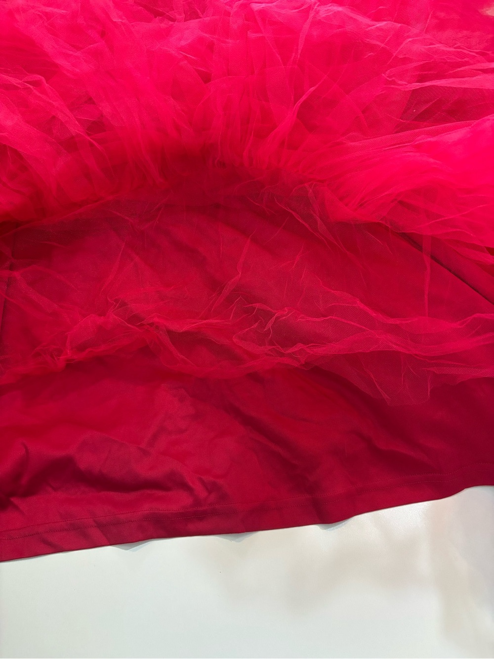 Lulus Women’s Fabulous Poise Tulle Tiered Red Maxi Dress Medium Formal New - Picture 12 of 14